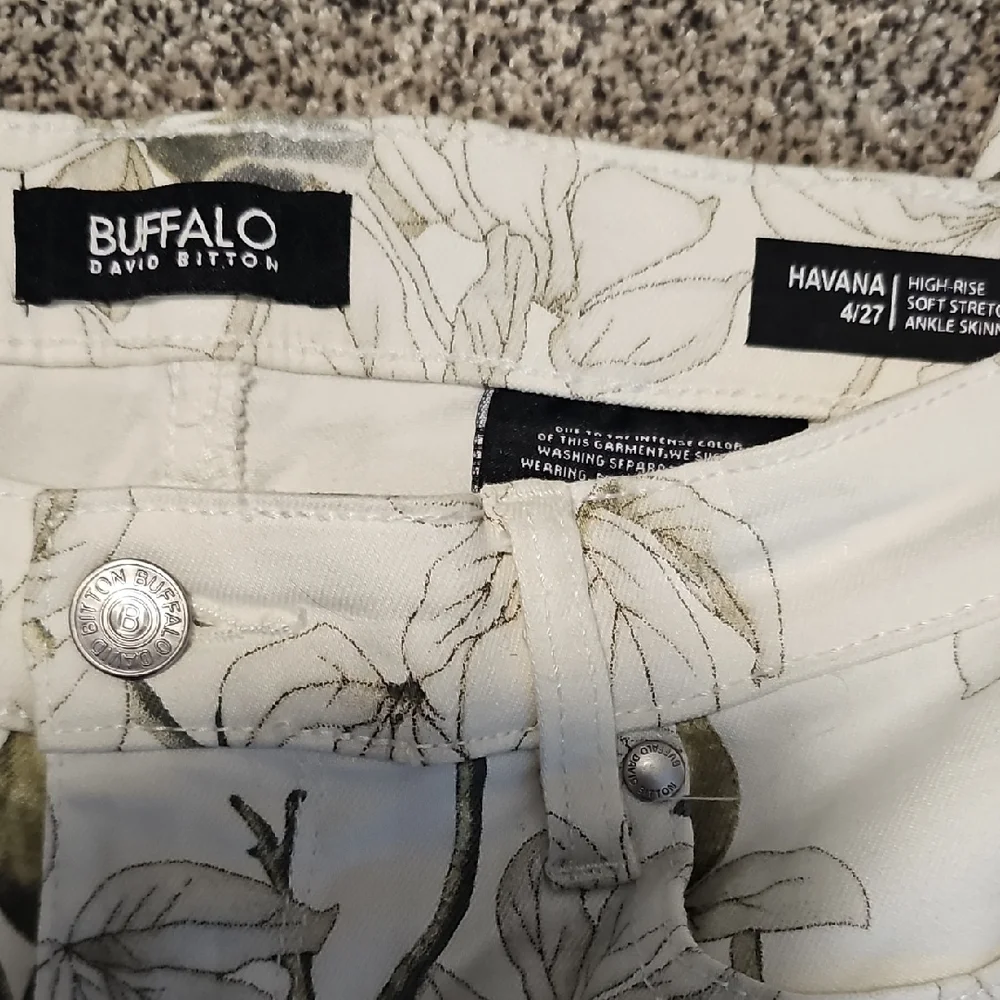 Buffalo David Bitton Leaf Print Pants - Picture 3 of 4